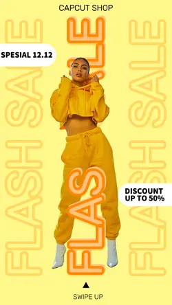 FASHION FLASH SALE INSTAGRAM STORY YELLOW MINIMALIST