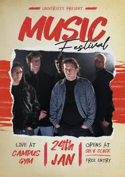 Non-marketing Campus Poster Music Festival