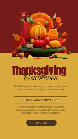 Thanksgiving Celebration Instagram Story