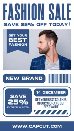 Man Fashion Sale Instastory promotion 
