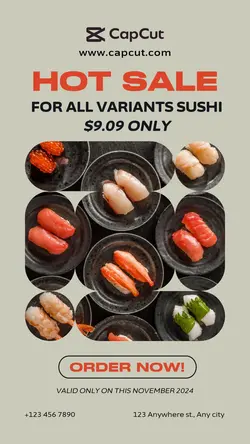 Sushi Hot Sale Promotion Instagram Story