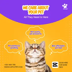 Pet service Pet Shop Promotion Instagram Post