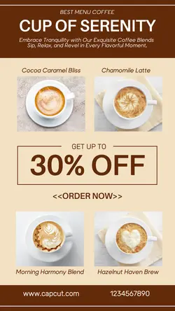 Coffee Menu Promotion Instagram Story