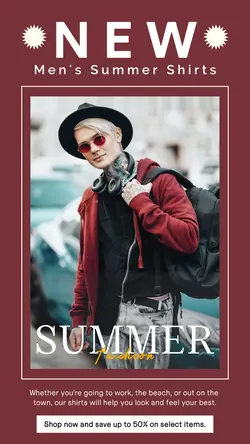 Red Modern Fashion Promotion Instagram Story