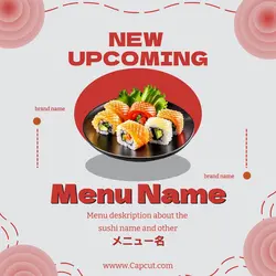Red White Sushi Food Instagram Phost New Menu