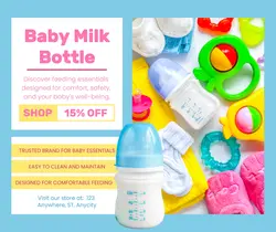 Blue Baby Bottle Promotion Facebook Post