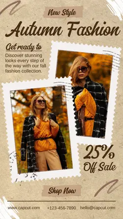Autumn Fashion Promotion Instagram Story