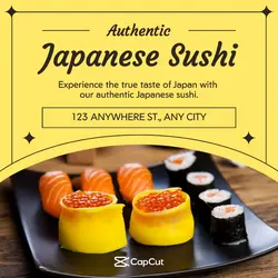 Japanese Sushi Product Display Instagram Post