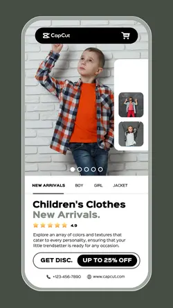 4 Multi-product Image + Children's Clothes New Arrivals Promotion