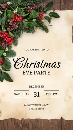Chirstmas Eve Party Invitation Instagram Story