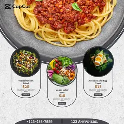 Food & Beverage Delicious Menu Product Display