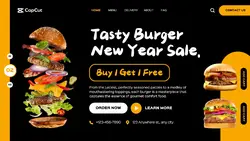 Burger New Year Sale Promotion Website