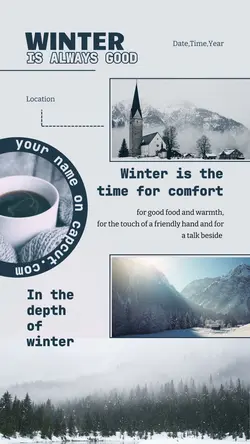 Winter Nature Self Promotion Instagram Story