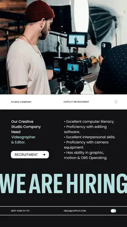 Blue Minimalist Hiring Instagram Story