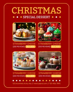 Christmas Day Menu Promotion Instagram Portrait