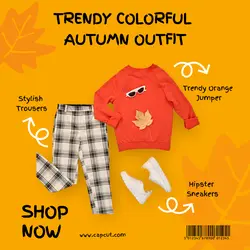 Fashion Trendy Autumn Outfit Product Display