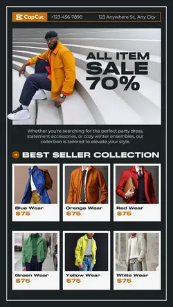 Men Outwear Sale Multi Product Instagram story