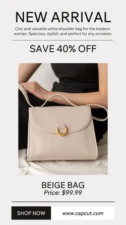 Fashion Beige Bag Promotion Instagram Post