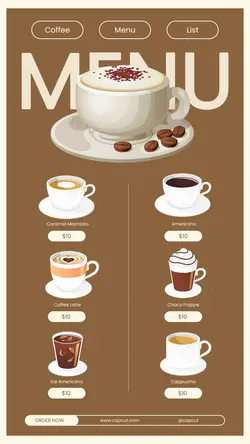 Cafe Menu List Illustration Tiktok Post