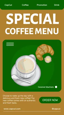 Coffe Shop Special Menu Illustration Tiktok Post