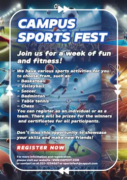 Non-Marketing Campus Event Activity Sport Fest