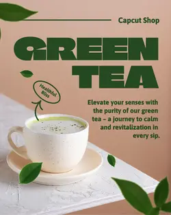 Beverages Green Tea Promotion Instagram Post