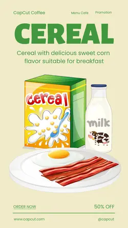Food Product Promotion Illustration Tiktok Post