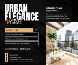 Cream Minimalist Hotel Promotion Facebook Post