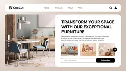 Beige Minimalist Furniture Promotion Website