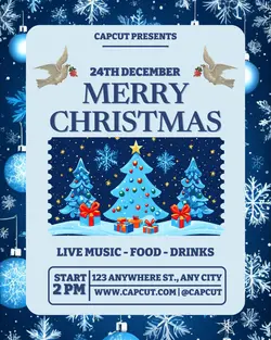 Merry Christmas Invitation Instagram Portrait