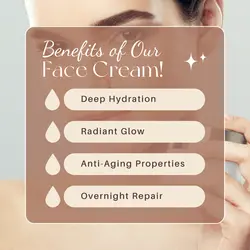 E-commerce Beauty and Personal Care Face Cream Product Callout