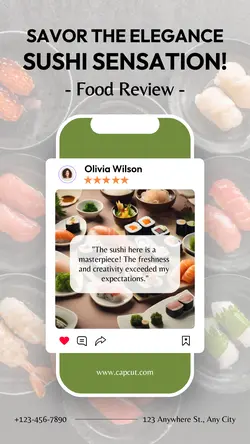 Food Review Sushi Product Display