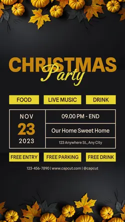 Thanksgiving Party Invitation Instagram Story
