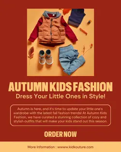 Fashion Kids Autumn Introduction Product DIsplay