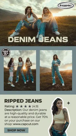 4-Product Image Denim Jeans Instagram Story