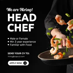 Business Recruitment Chef Minimalist