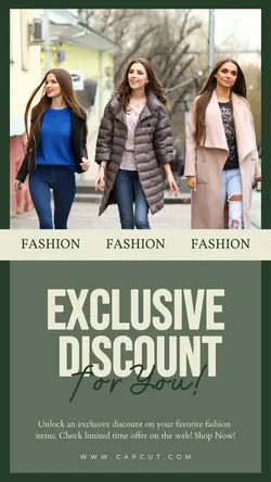 Green Modern Fashion Sale Instagram Story