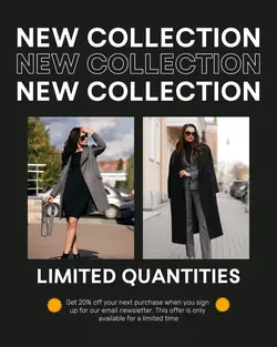 Black Fashion Promotion Instagram Post