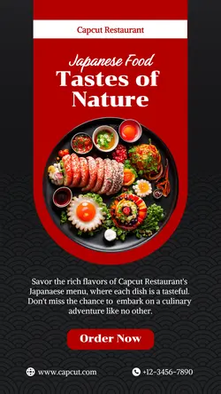 Food Red Japanese Food Instagram Story