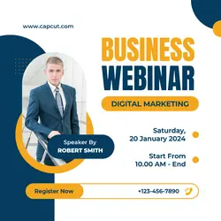 Business Webinar Digital Marketing Instagram Post
