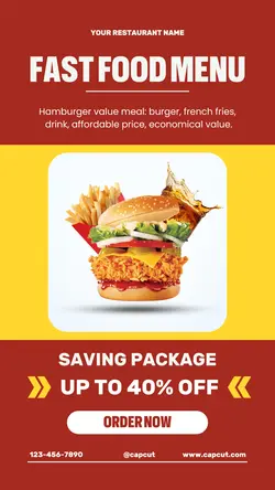 Restaurant Promotion Sale Tiktok Post