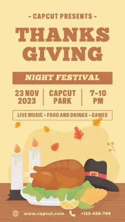 Thanksgiving Festival Event Poster Instagram Story