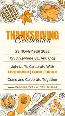 Thanksgiving Party Instagram Story