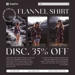 Flannel Shirt Sales Promotion Instagram Post