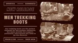 Fashion Hiking Shoes Product Display Facebook Ads