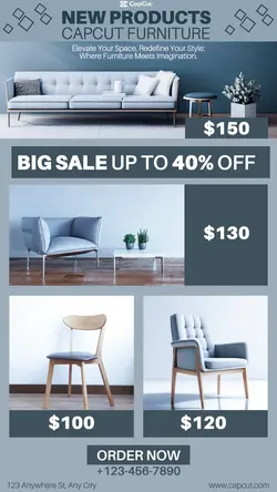 Capcut Furniture Promotion Instagram Story