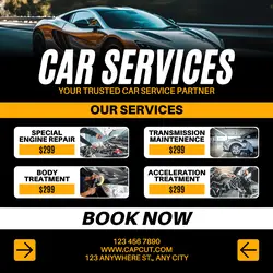 Modern Style Car Services Instagram Post