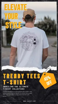 Fashion trendy tees sales promotion instagram story