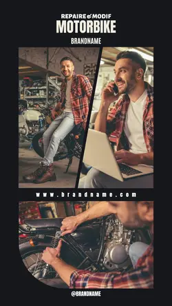 Motorbike repair and modif Instagram story