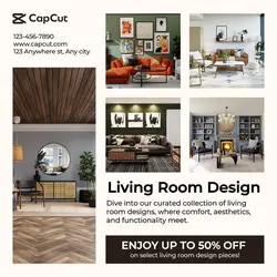 Interior design promo instagram post